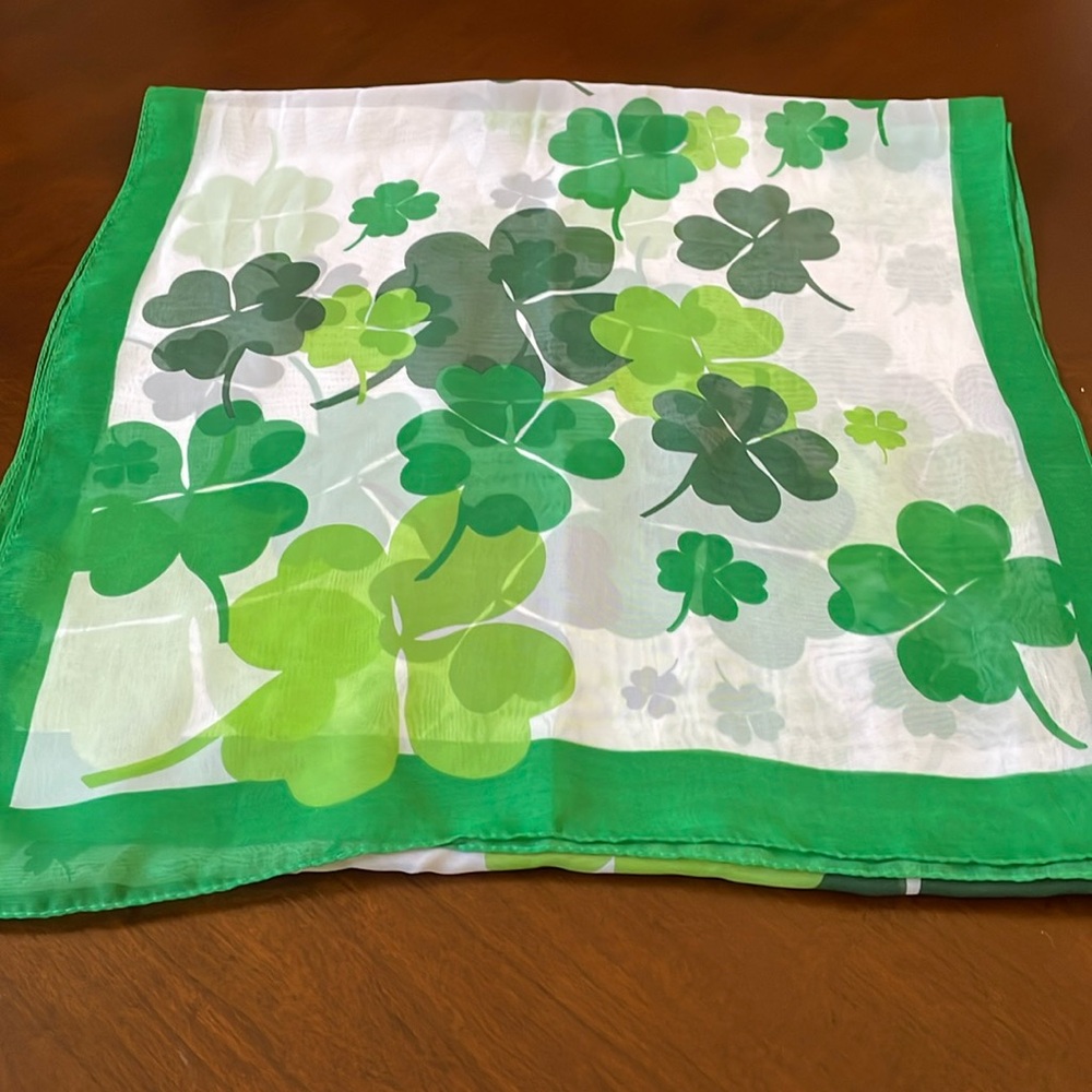St. Patrick's Day Shamrock leaf long Scarf